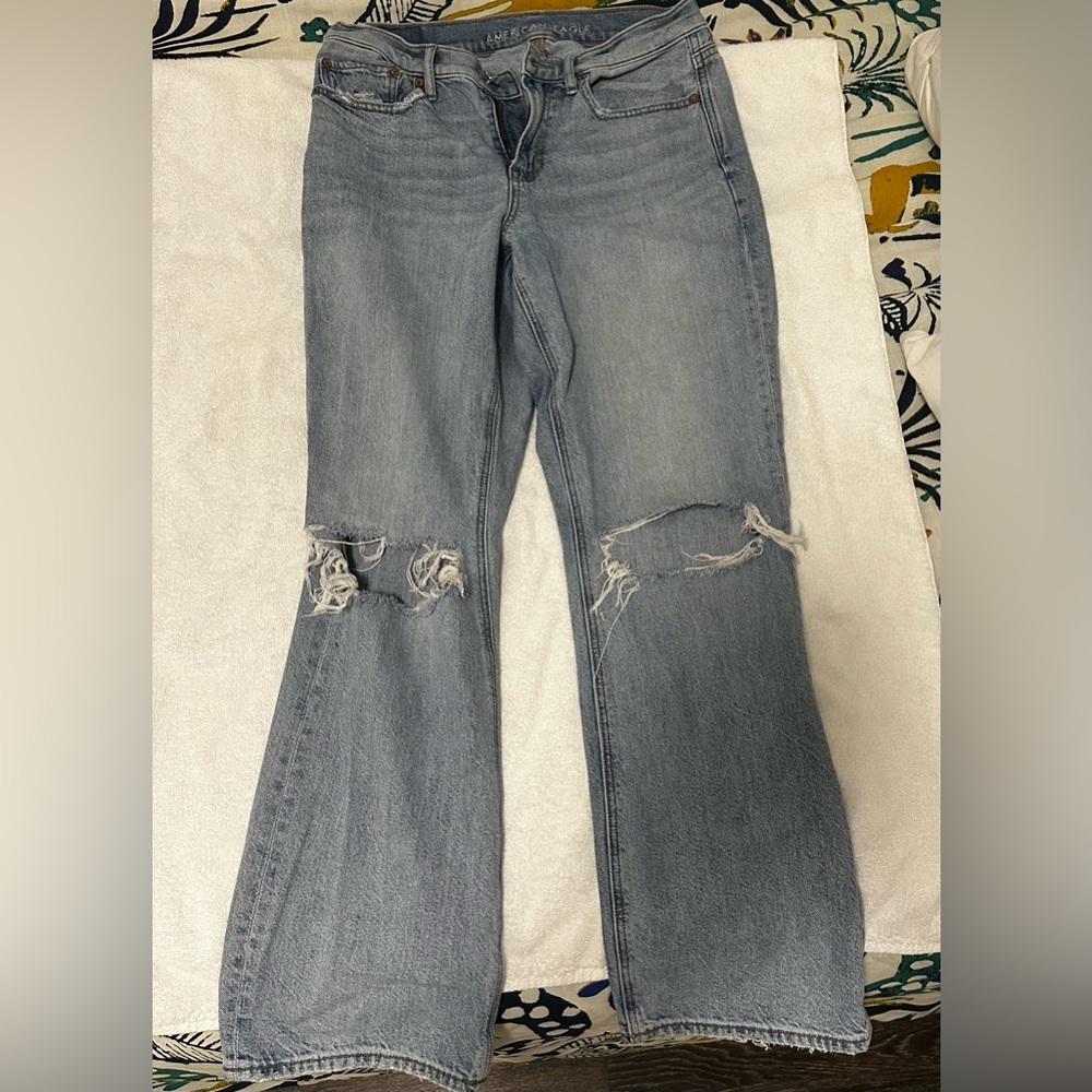 Distressed jeans